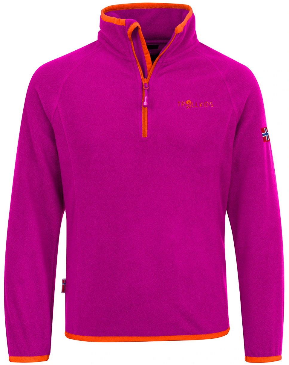Fleece-PulloKids NORDLAND in dark pink/orange