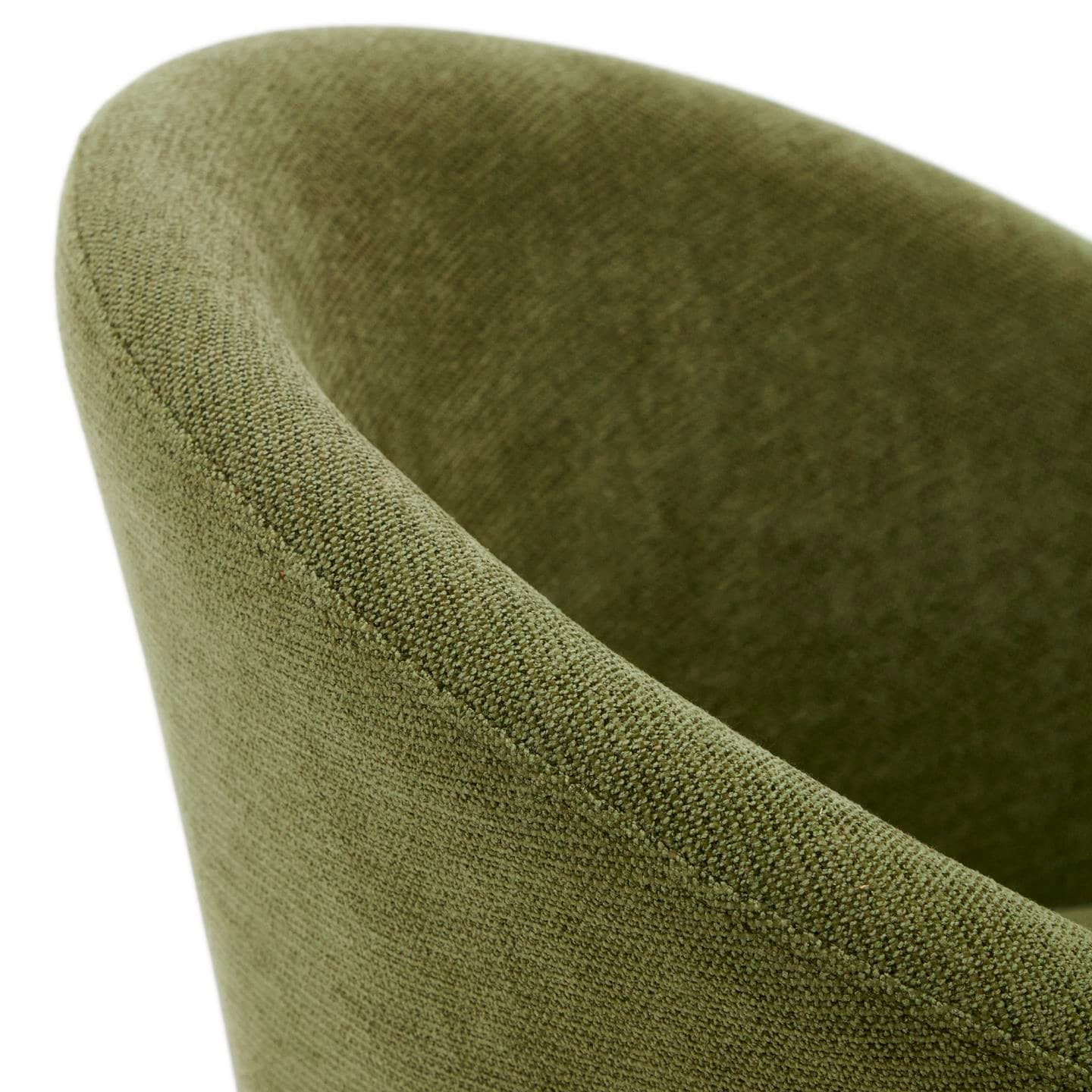 Kave Home Drehstuhl MARVIN grün/Buche massiv mit Nussholzfinish