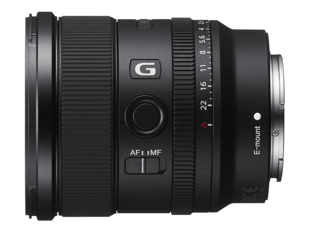 Sony SEL20F18G - Vidvinkel objektiv - 20 mm - f/1.8 G - Sony E-mount - for Cinema Line; a VLOGCAM; a1; a1 II; a6700; a7 IV; a7C; a7C II; a7CR; a7R V; a7s III; a9 III