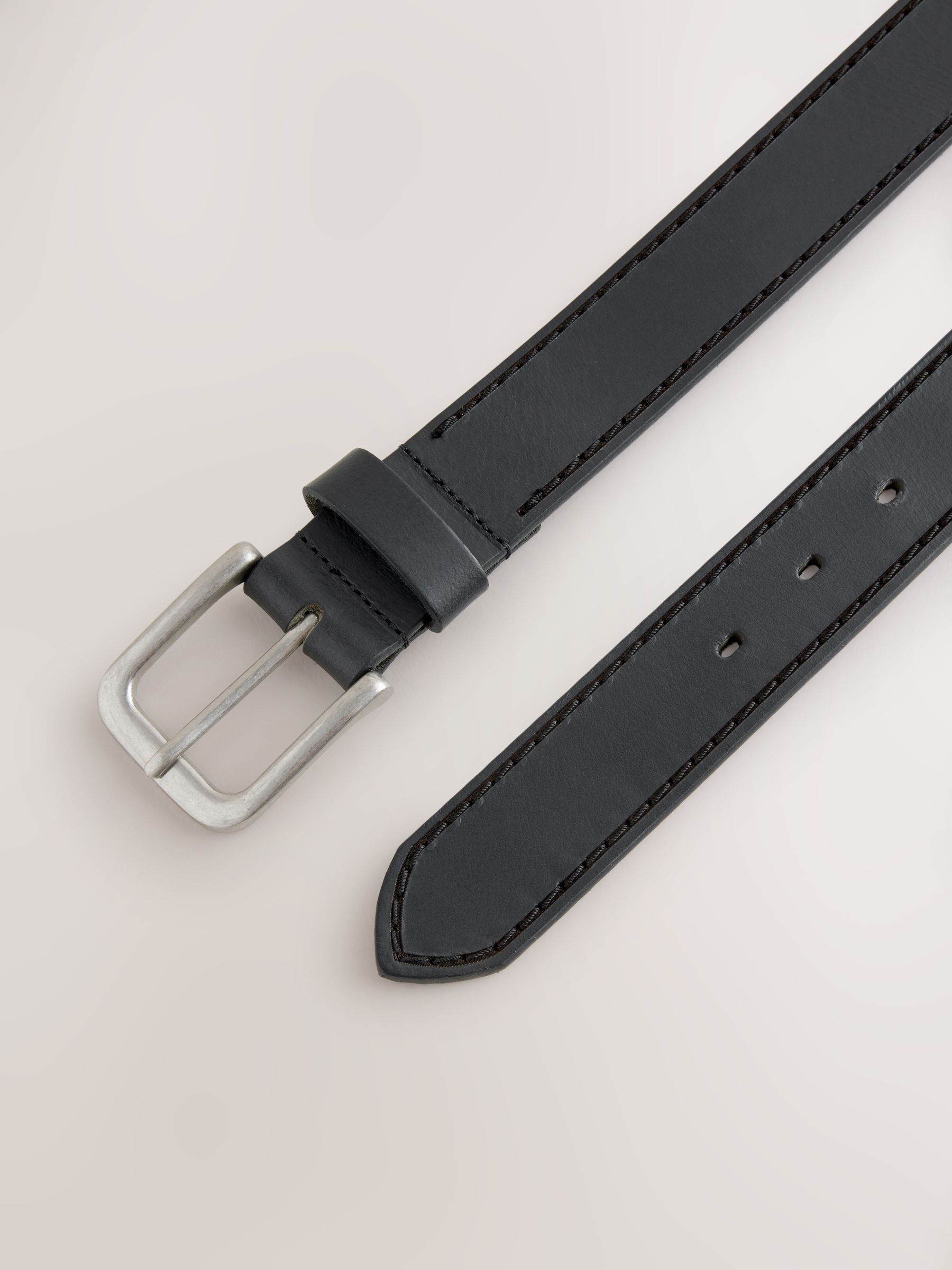 Zwart - Casual leren riem