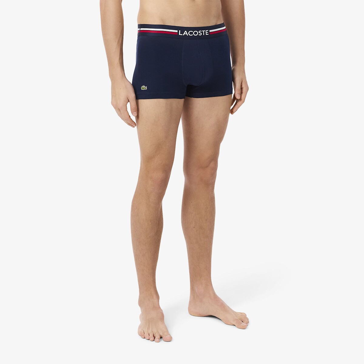 LACOSTE<br>Conjunto de 3 cuecas boxer de algodão elástico
