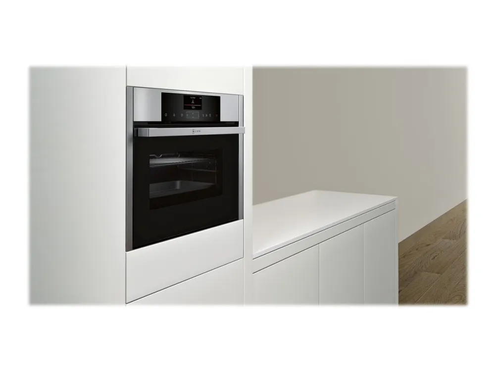 Neff N 90 C15FS22N0 - Ovn - med dampfunktion - til indbygning - niche - bredde: 56 cm - dybde: 55 cm - højde: 45 cm - med selv-rengøring - Klasse A  - rustfrit stål