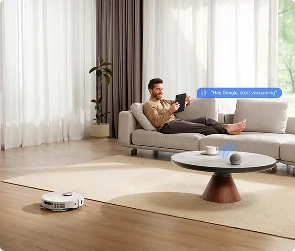 X40 Ultra Staubsaug-Roboter Staubsauger Nass / Trocken Bodenreinigung mit App Steuerung   Ladestation (RLX63CE) - Weiss