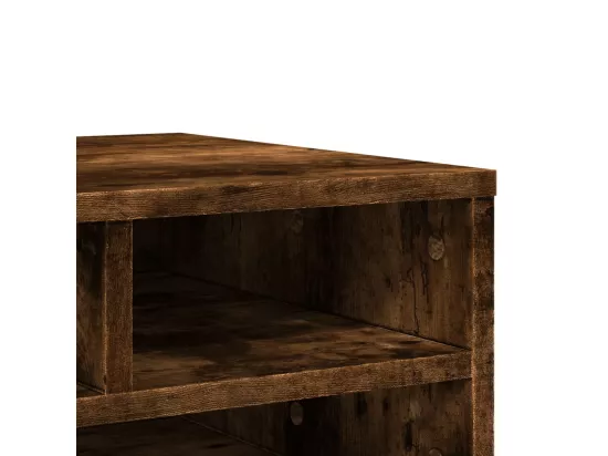 Support d'imprimante chêne fumé 49x40x22,5 cm bois d'ingénierie