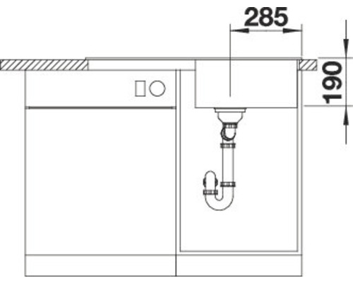 Blanco ZIA 5 S spoelbak 860 x 500 mm zacht wit 527203