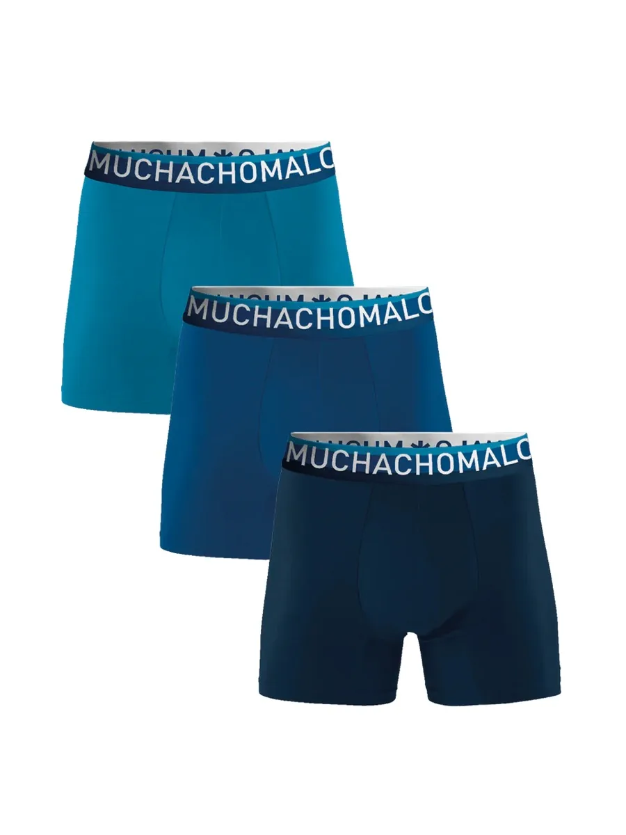 Muchachomalo 1132 COTTON BOXER 3PK Navy/blue/cobalto
