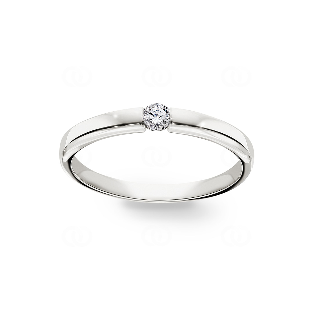 0.10 Karat Diamant Spannring 750/18 K Weissgold