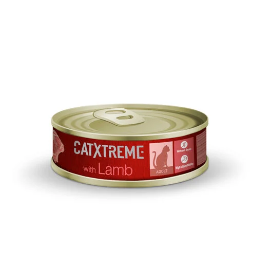 Patê de cordeiro esterilizado Catxtreme em lata para gatos