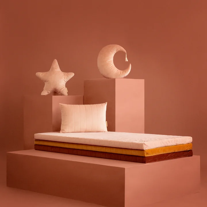 Nobodinoz - Aristote Star Samt-Kissen, 40 x 40 cm, night blue