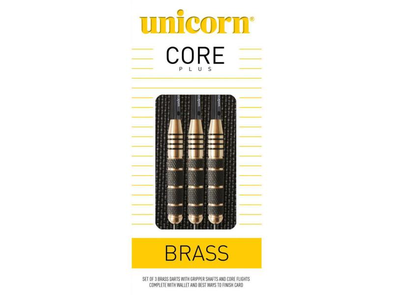 Unicorn Dartpfeile Core Plus Win BLK/GOLD Brass Steeldarts
