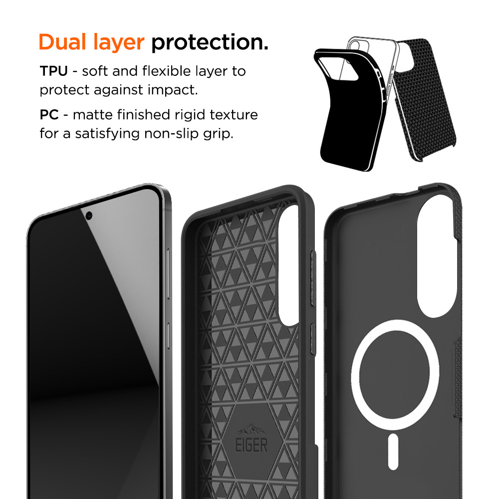 Samsung Galaxy S25 Edge North Case Premium Hybrid Schutzhülle MagSafe-Modul (EGCA00760) - Schwarz