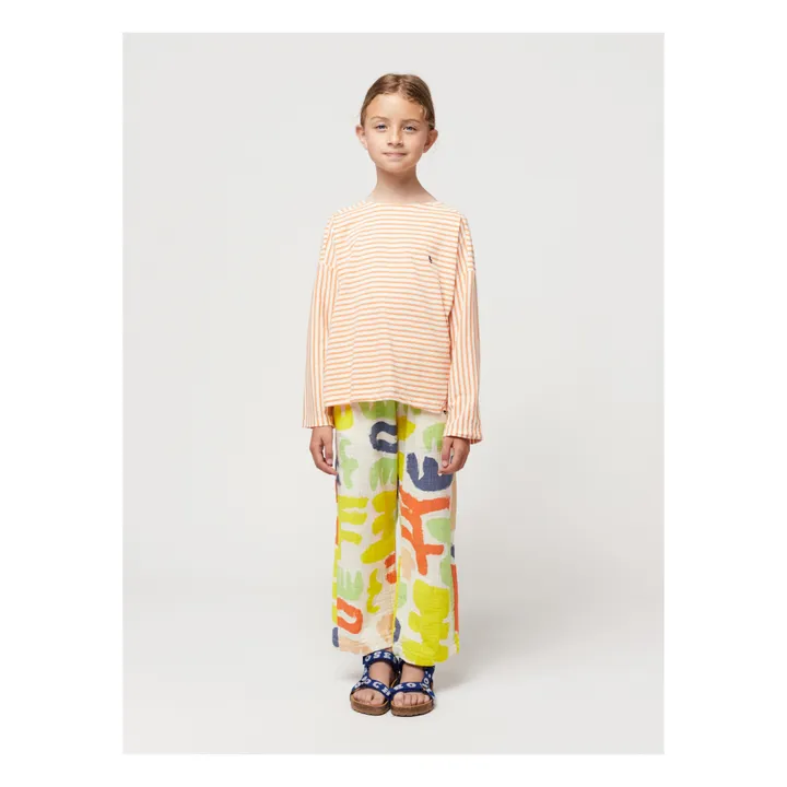 Bobo Choses T-Shirt Coton Bio Rayé | Orange