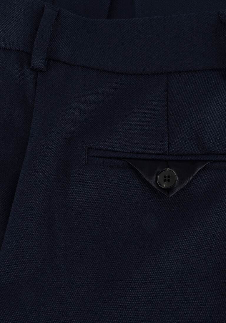 donkerblauwe haute l'amitié pantalon premiere plain tall pant