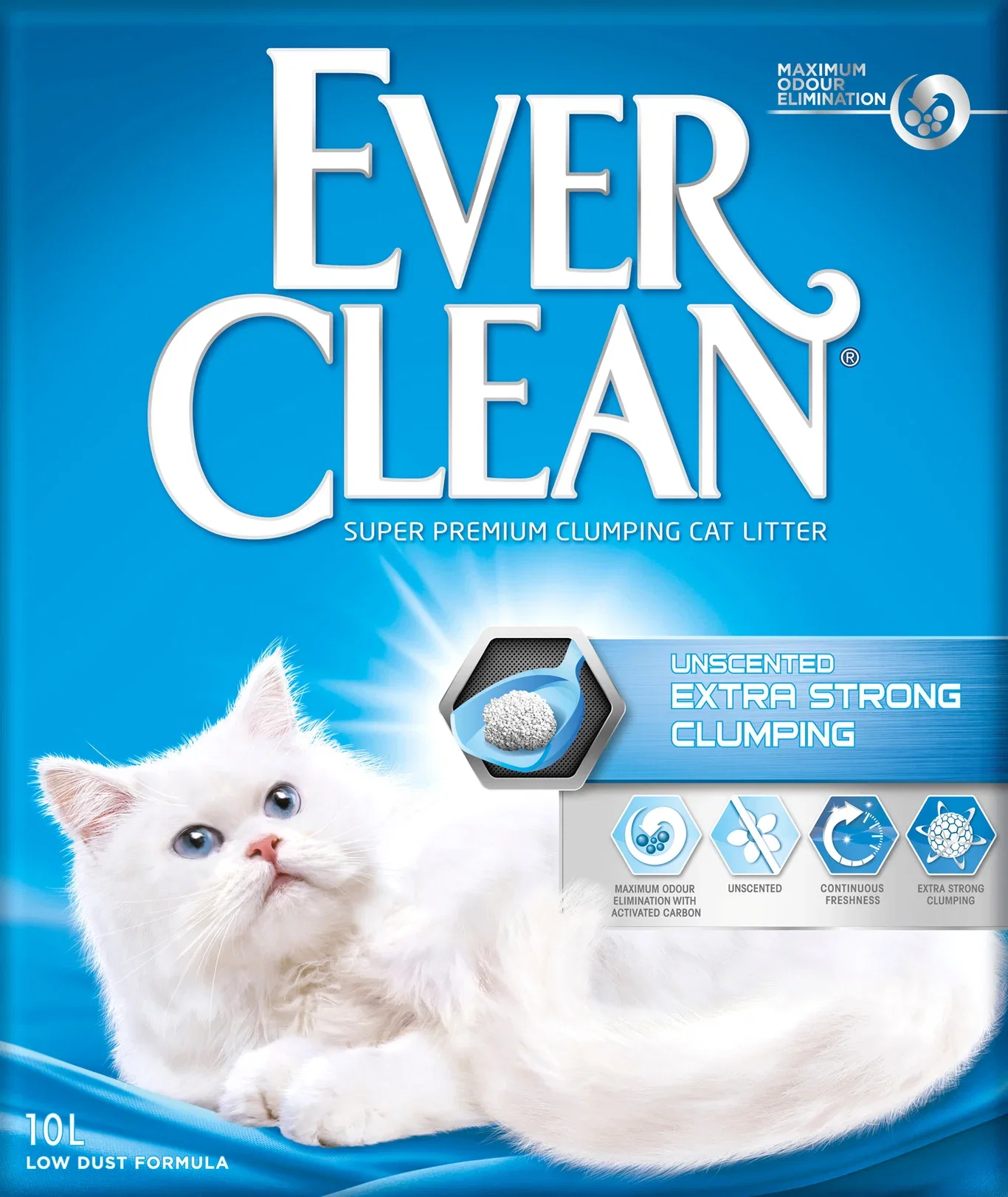 Kattesand Extra Strong Clumping Unscented Everclean 10 L