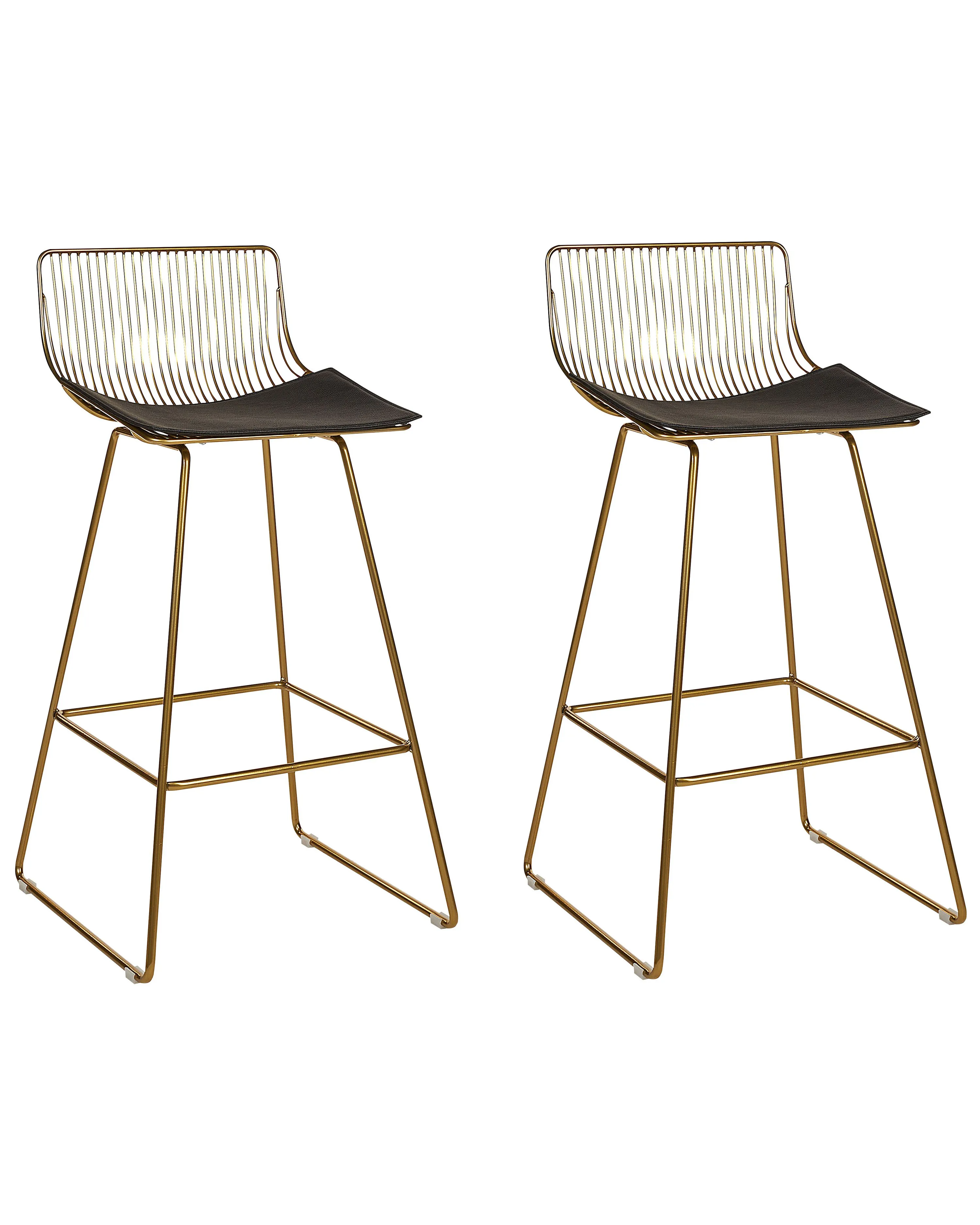 Set van 2 barstoelen FREDONIA Metaal Goud
