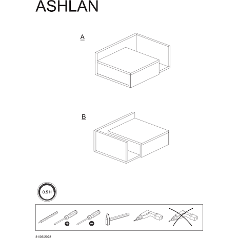 Ashlan natbord - sort