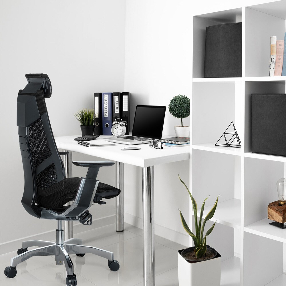 High End Bürostuhl GENIDIA PRO Netzstoff mit Armlehnen hjh OFFICE