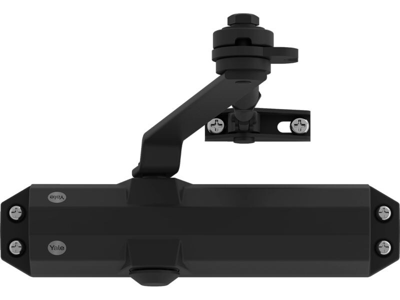 Yale Türschliesser mit Feststellarm, Serie 4500 Schwarz Feststell-Türschliesser