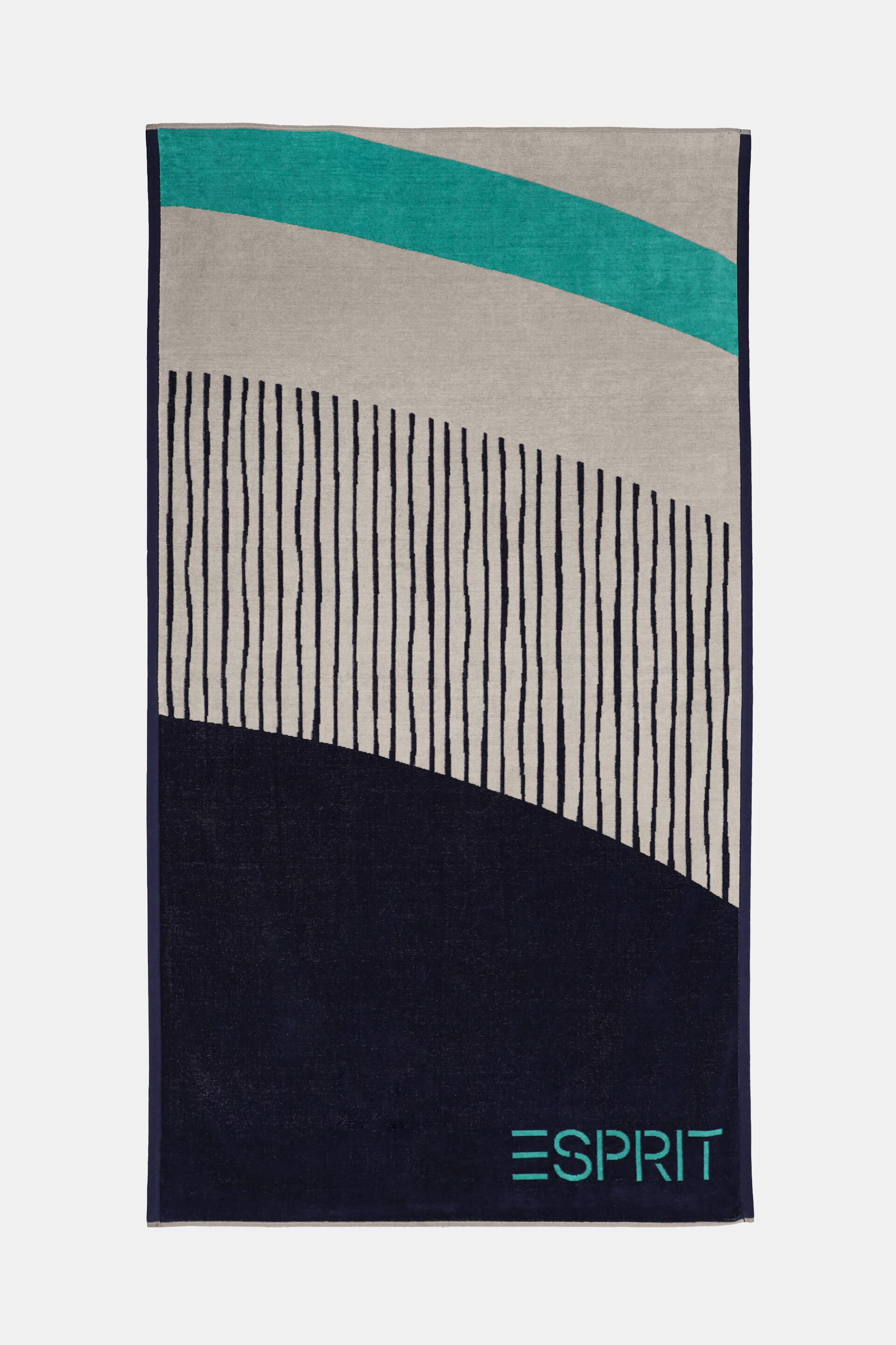 Serviette de plage au look rayé