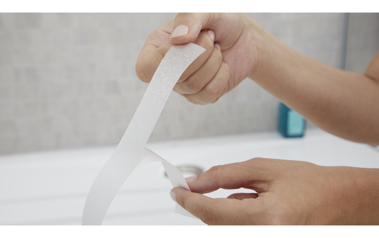 Anti-Rutschband Bad & Dusche, 5 m x 25 mmTransparentes Anti-Rutsch-Bad- und Duschband für Rutschfestigkeit in feuchten Umgebungen