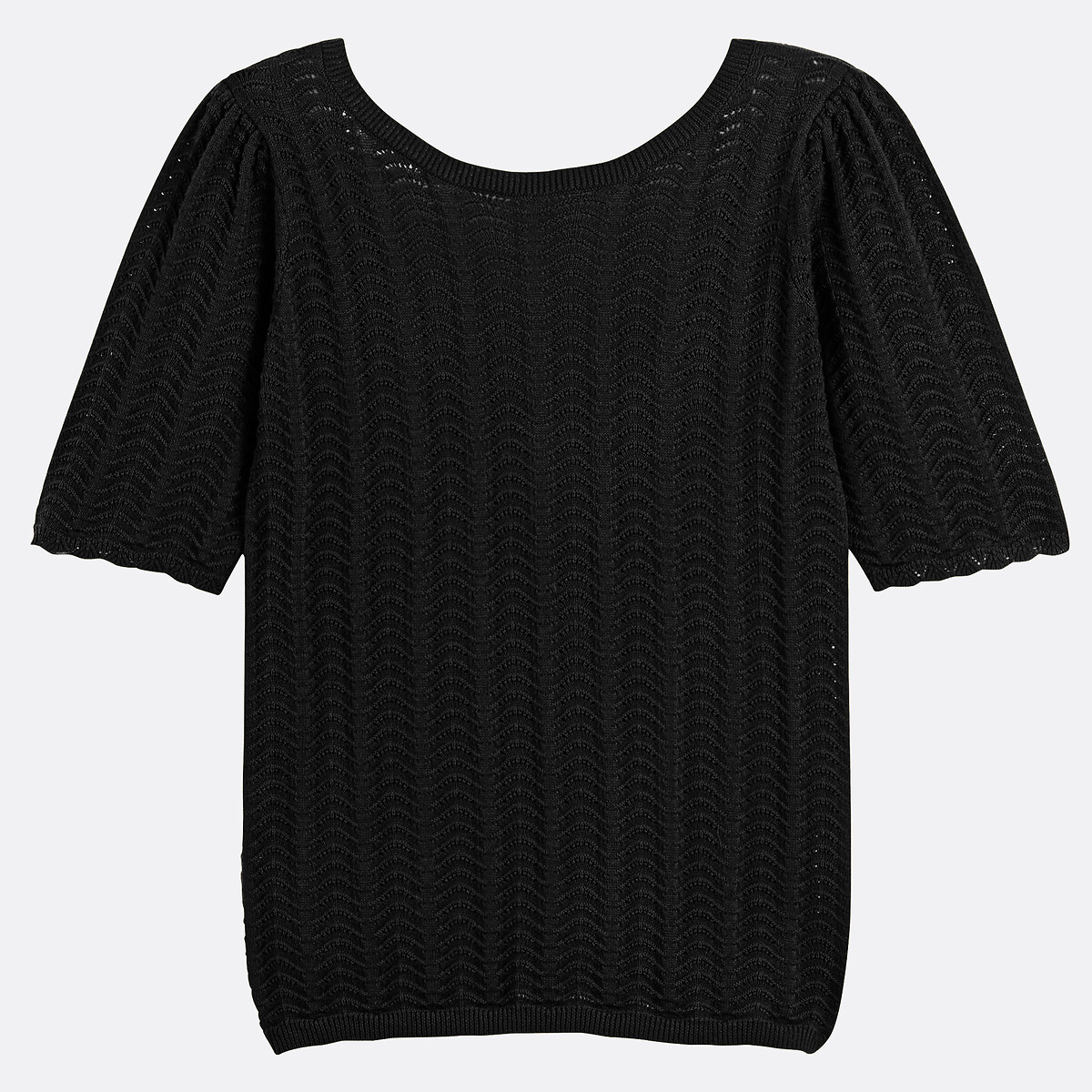 COLEÇÃO LA REDOUTE<br>Suéter em malha fina com gola redonda