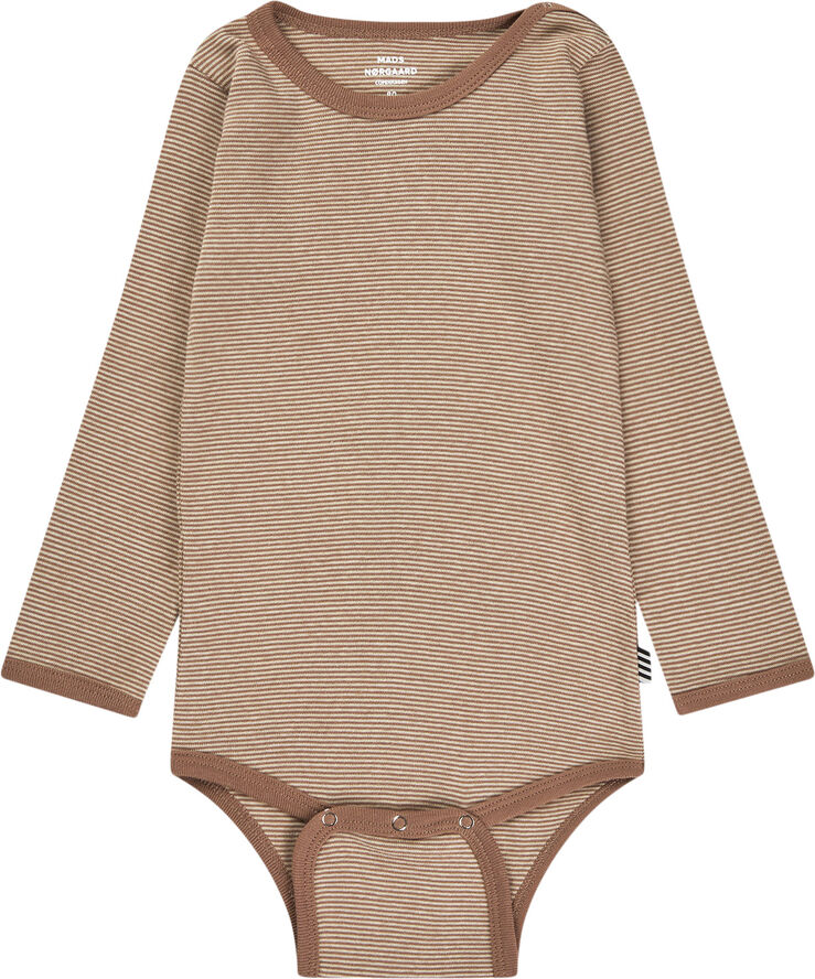Mads Nørgaard - Copenhagen Soft Micro Striped Body Brund striber