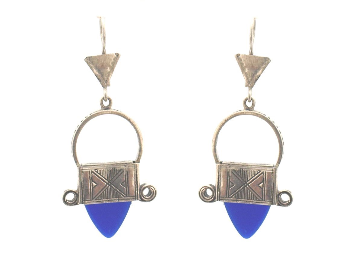 Boucles d'oreilles en argent ethnique