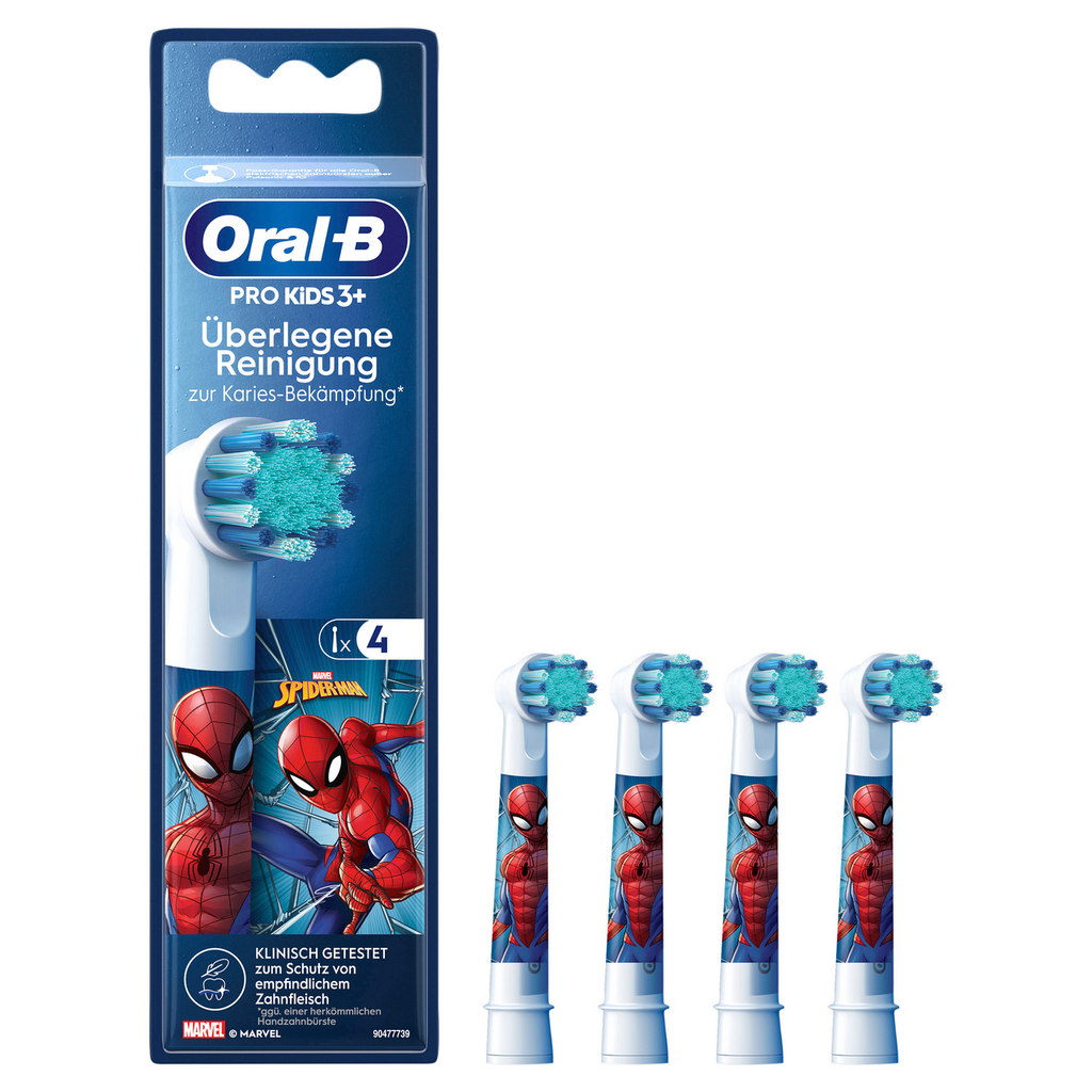 ORAL-B Aufsteckbürsten<br>4 Stück, Kids Spiderman