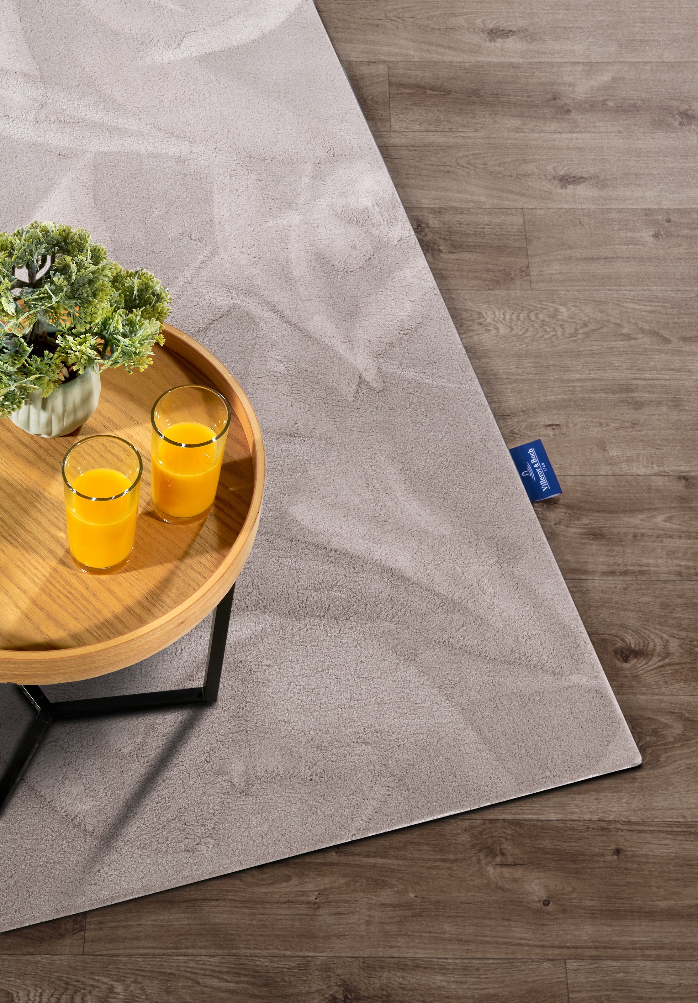 Villeroy & Boch Teppich »Leon« rechteckig 15 mm Höhe Langflor, Shaggy, uni, flauschig weich, glänzend, Kaninchenfell Haptik