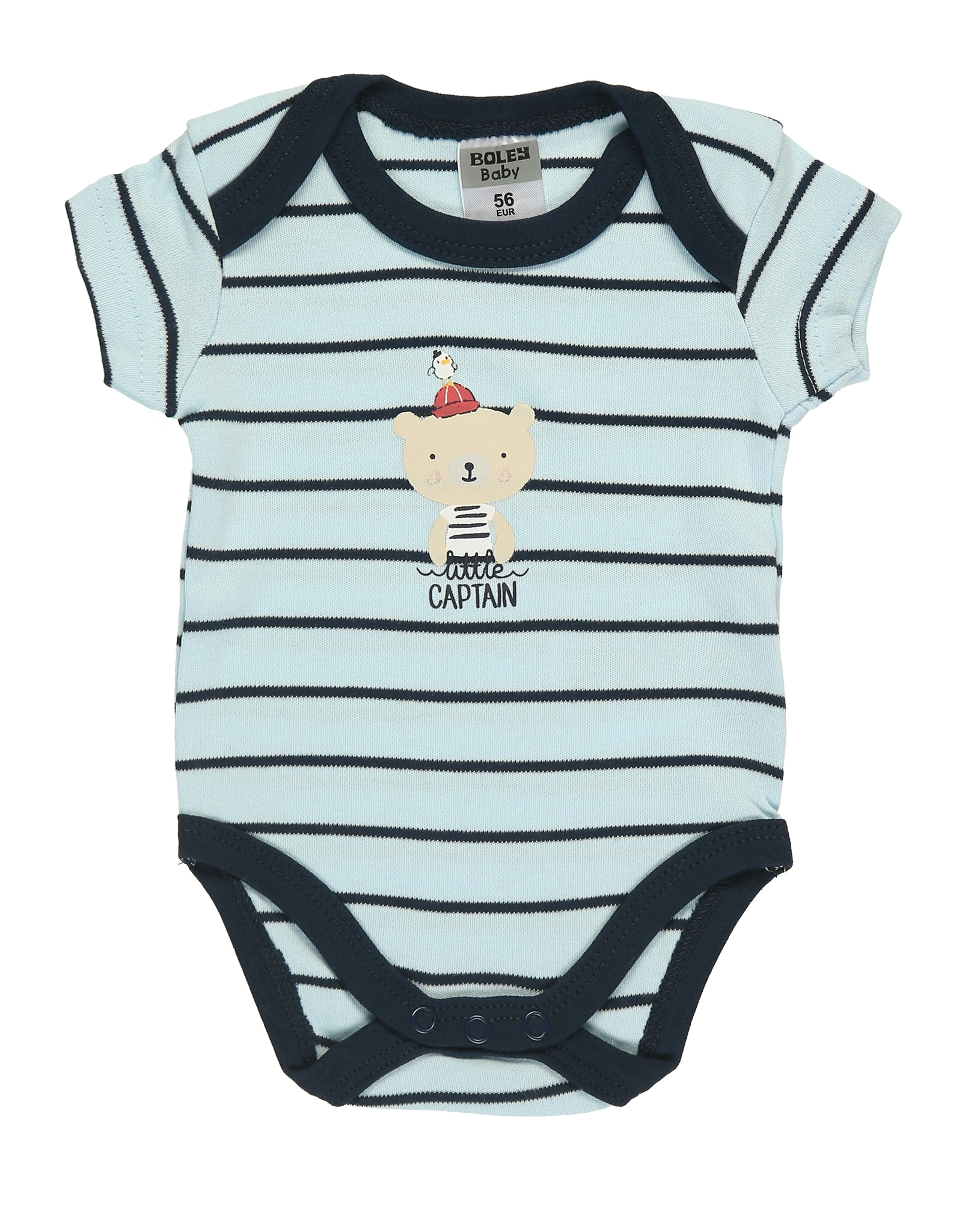 Kurzarm-Body AT THE SEA 3er-Pack in blau