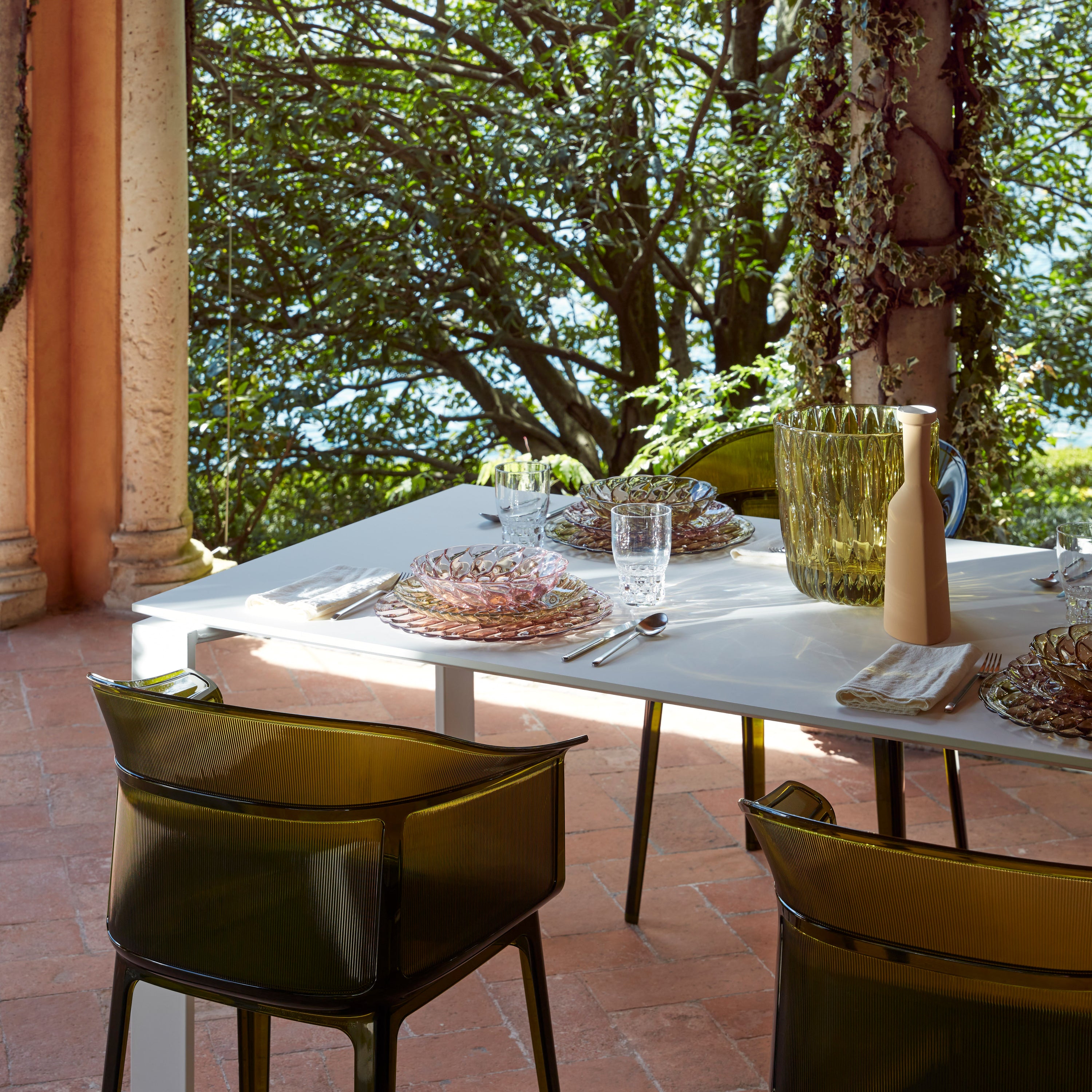 Kartell Papyrus Eetkamerstoel - Olive Green