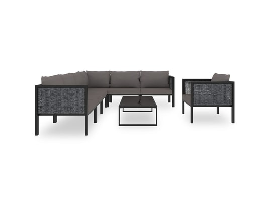 LES TENDANCES - Salon extérieur Salon de jardin-gris-7 places-264x200x64-250949