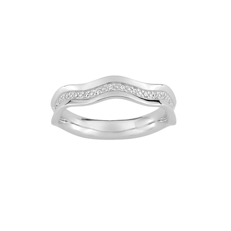 Bague Femme - Or 18 Carats - Diamant 0,07 Carats