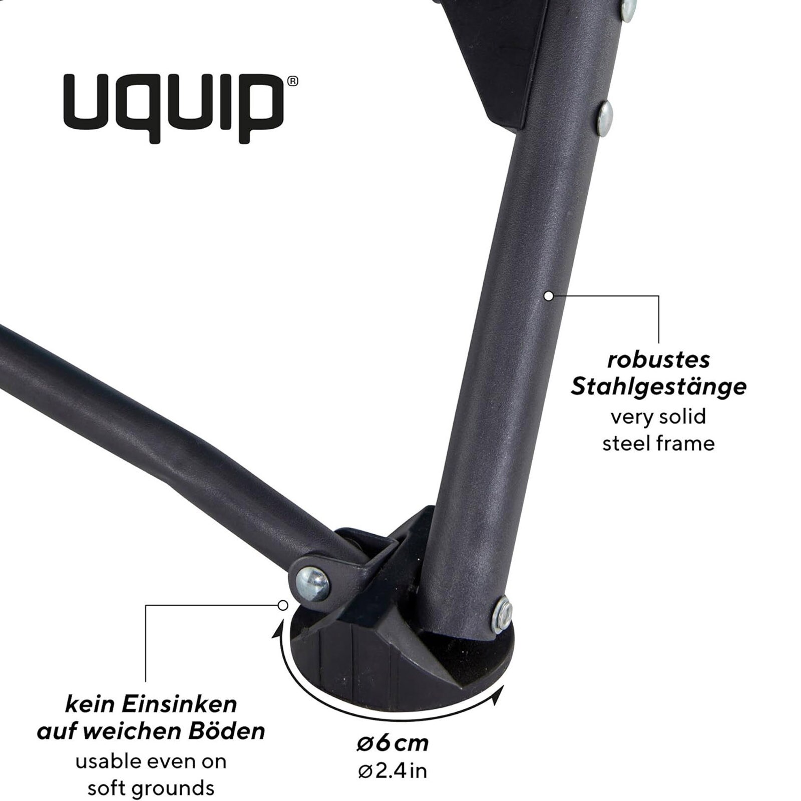 UQUIP Strandstuhl Set Mary Campingstuhl Faltstuhl Klappstuhl Niedrig 120 kg