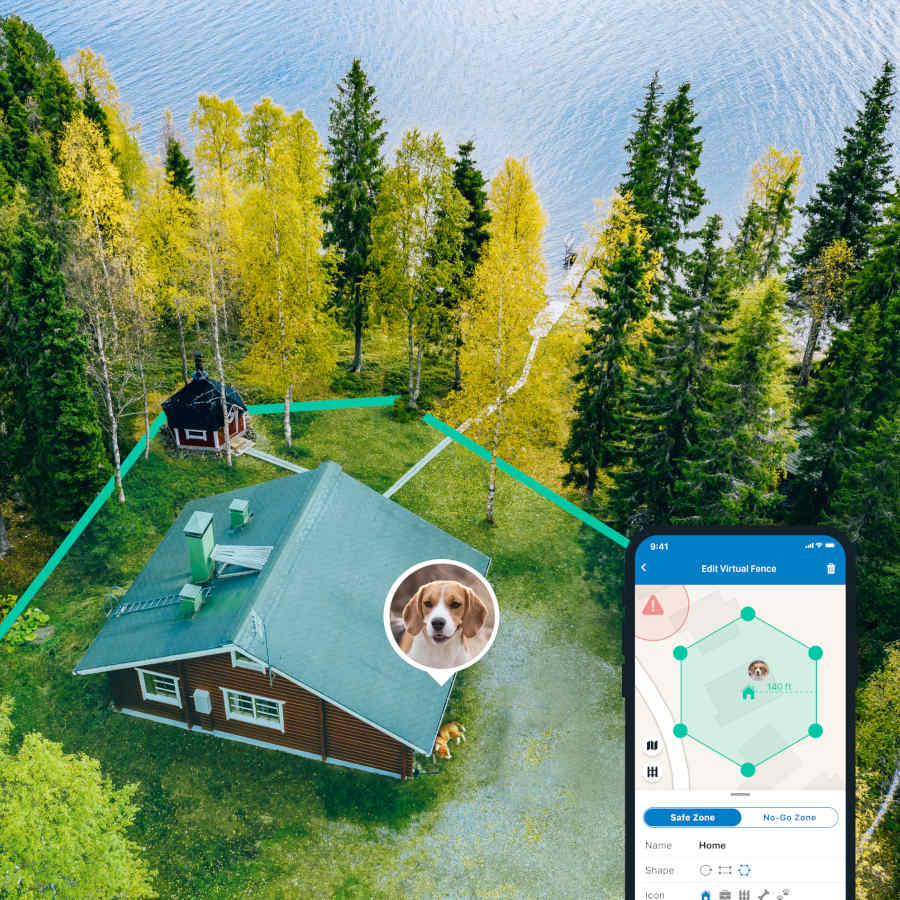 Rastreador GPS Tractive para Cães, Branco