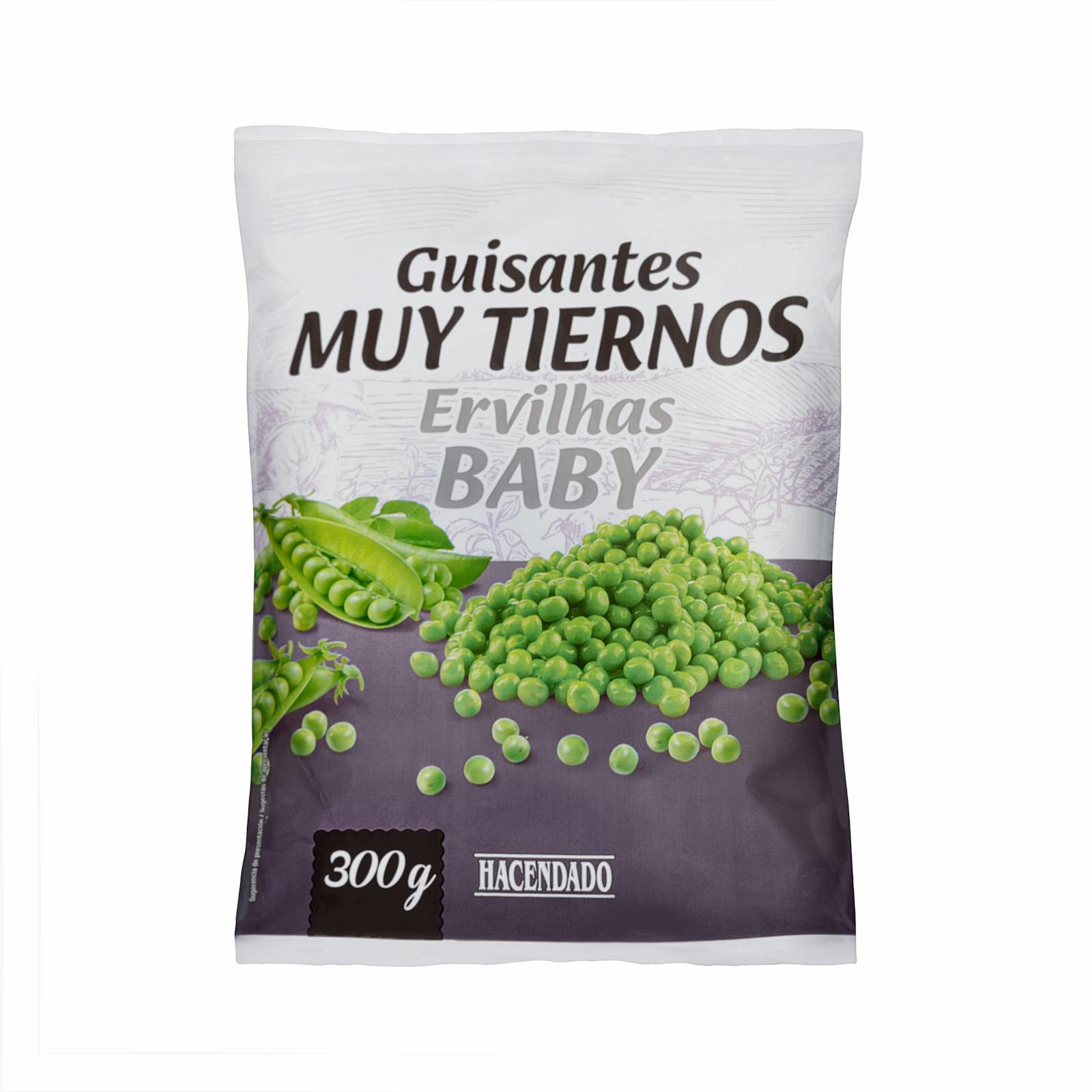 Petits pois surgelés Hacendado très tendres
