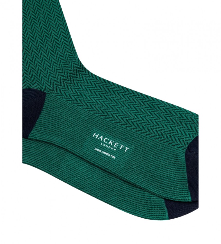 Meias Hackett Herringbone Verdes