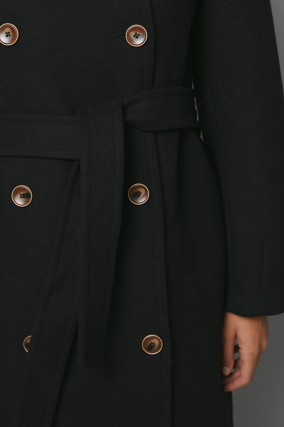 Wallis Manteau Col Cheminée