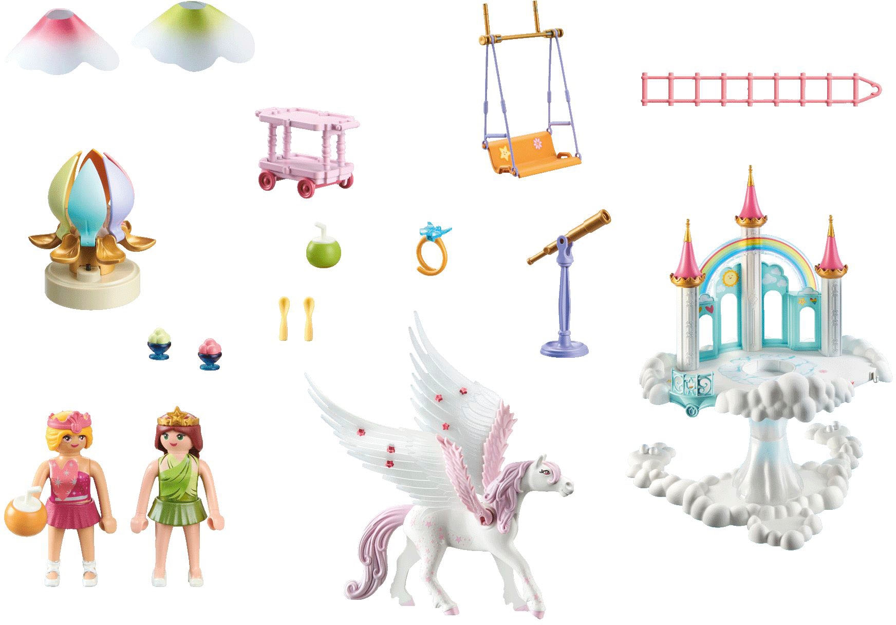 Playmobil® Konstruktions-Spielset »Himmlisches Regenbogenschloss (71359), Princess Magic«