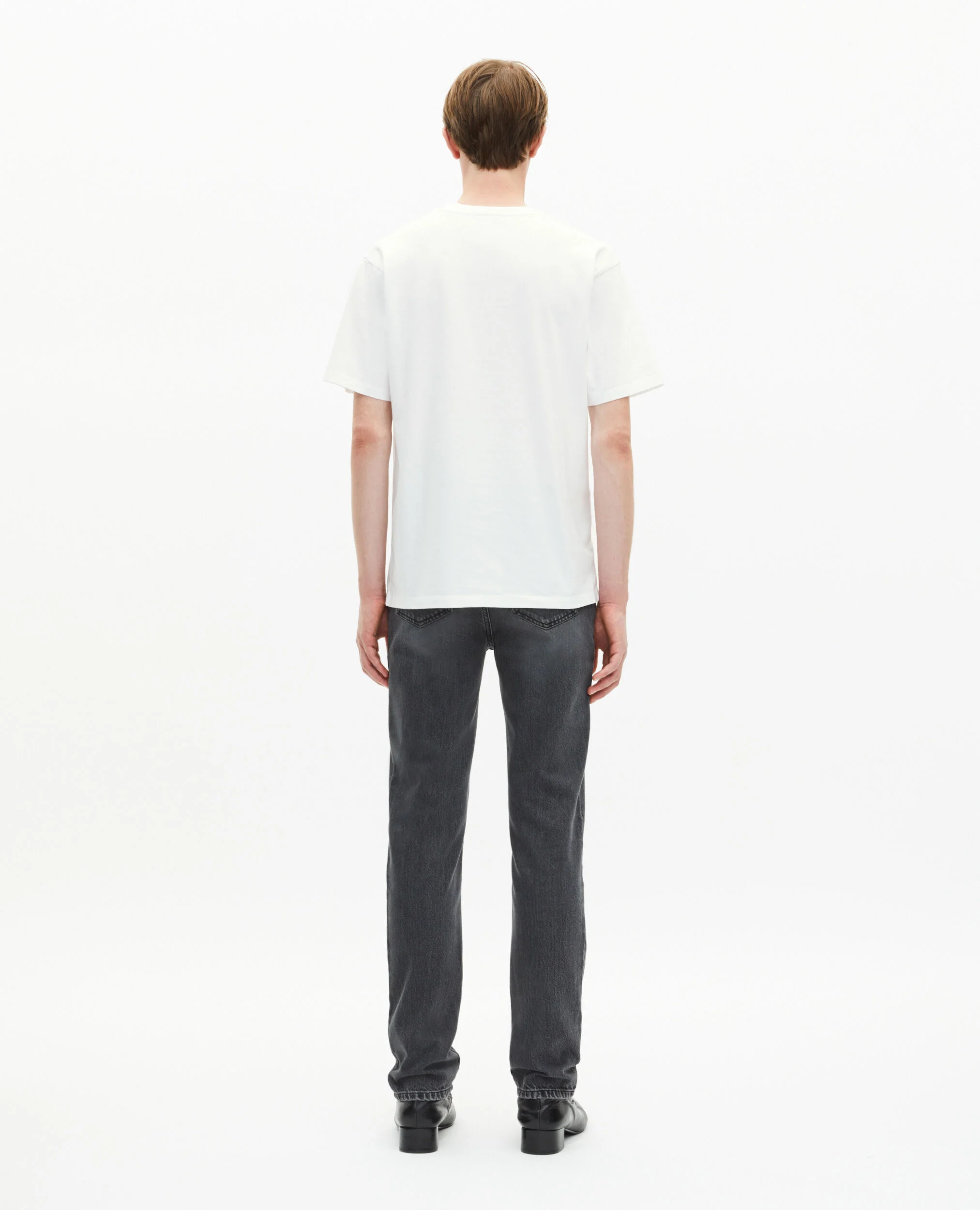 T-shirt avec flocage tête de mort blanc