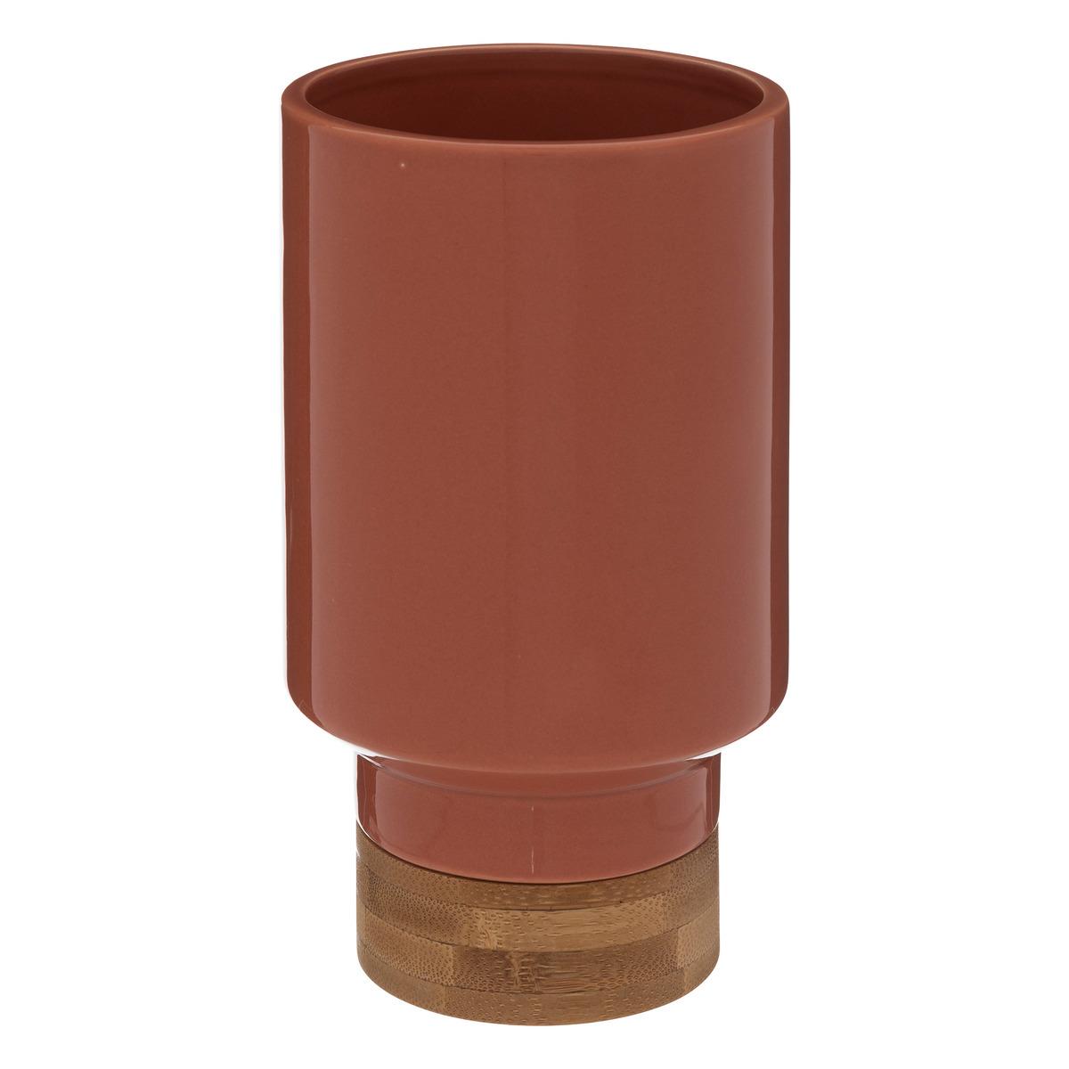 VASE CERAMIQUE BAMBOU COLLECTIONNEUR PECHE H.18CM