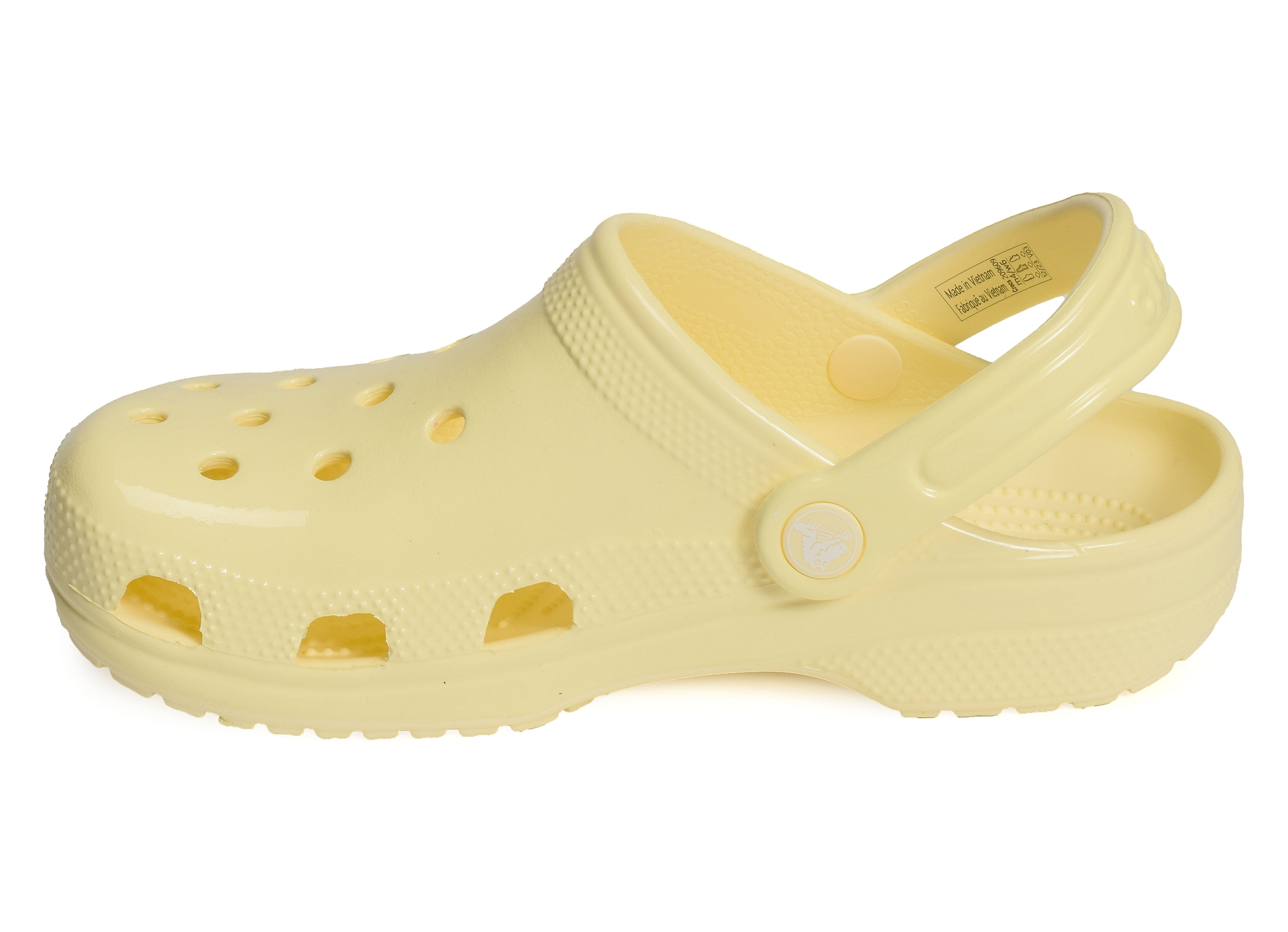 Classic high shine clog verni jaune