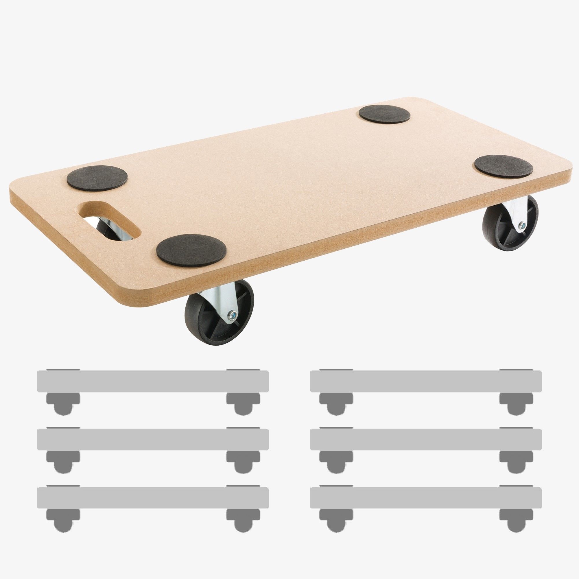 Rollbrett 200kg 6 Stück