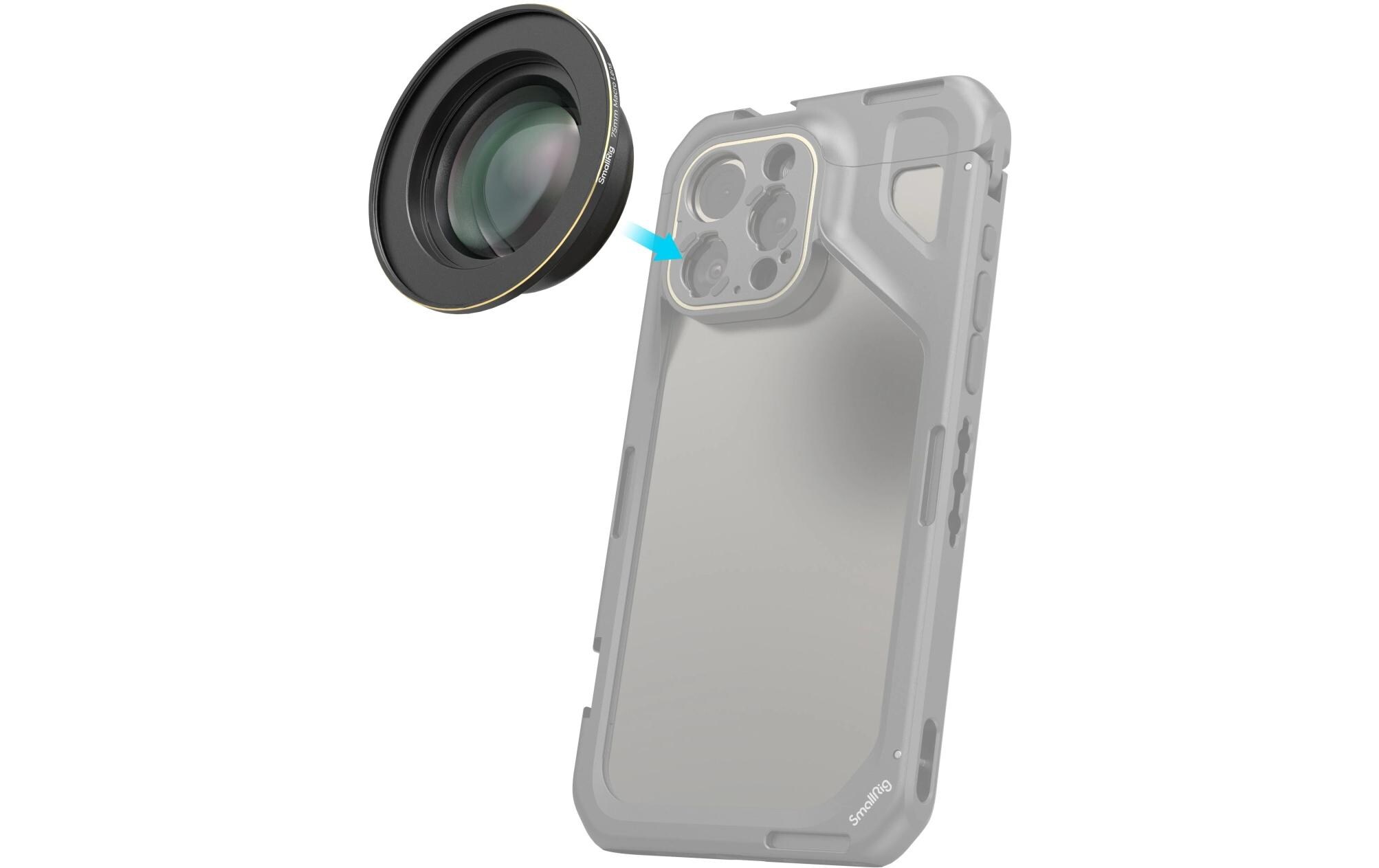 75mm Makro-Objektiv für Mobiltelefon (T-Mount)Für detaillierte Nahaufnahmen mit verbesserter Farbe und Klarheit