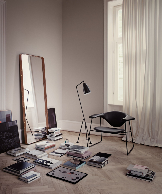 Gubi Adnet Rectangulaire spiegel large zwart