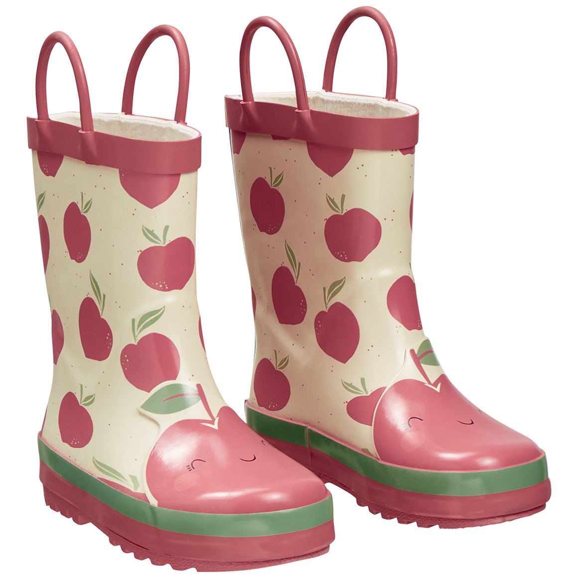 Topomini Baby Gummistiefel mit Henkeln rosa / creme