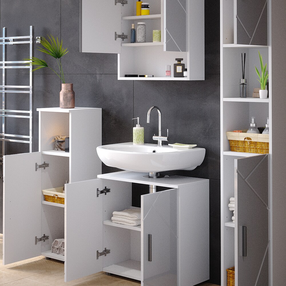 Vicco Badmöbel Set Irma Spiegelschrank Unterschrank Hochschrank Midischrank Bad