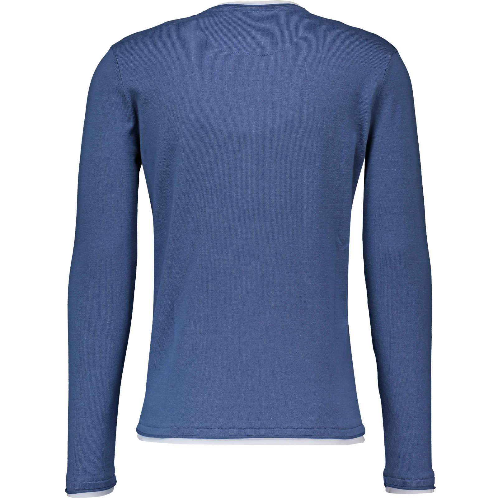 Mexx Herren-Pullover 2 Layer L, mittelblau