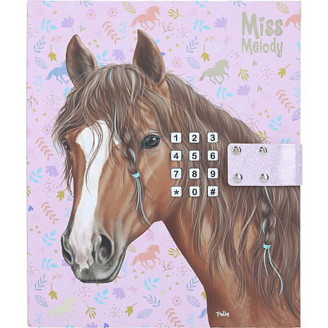 Miss Melody dagbog med kode og musik - hest
