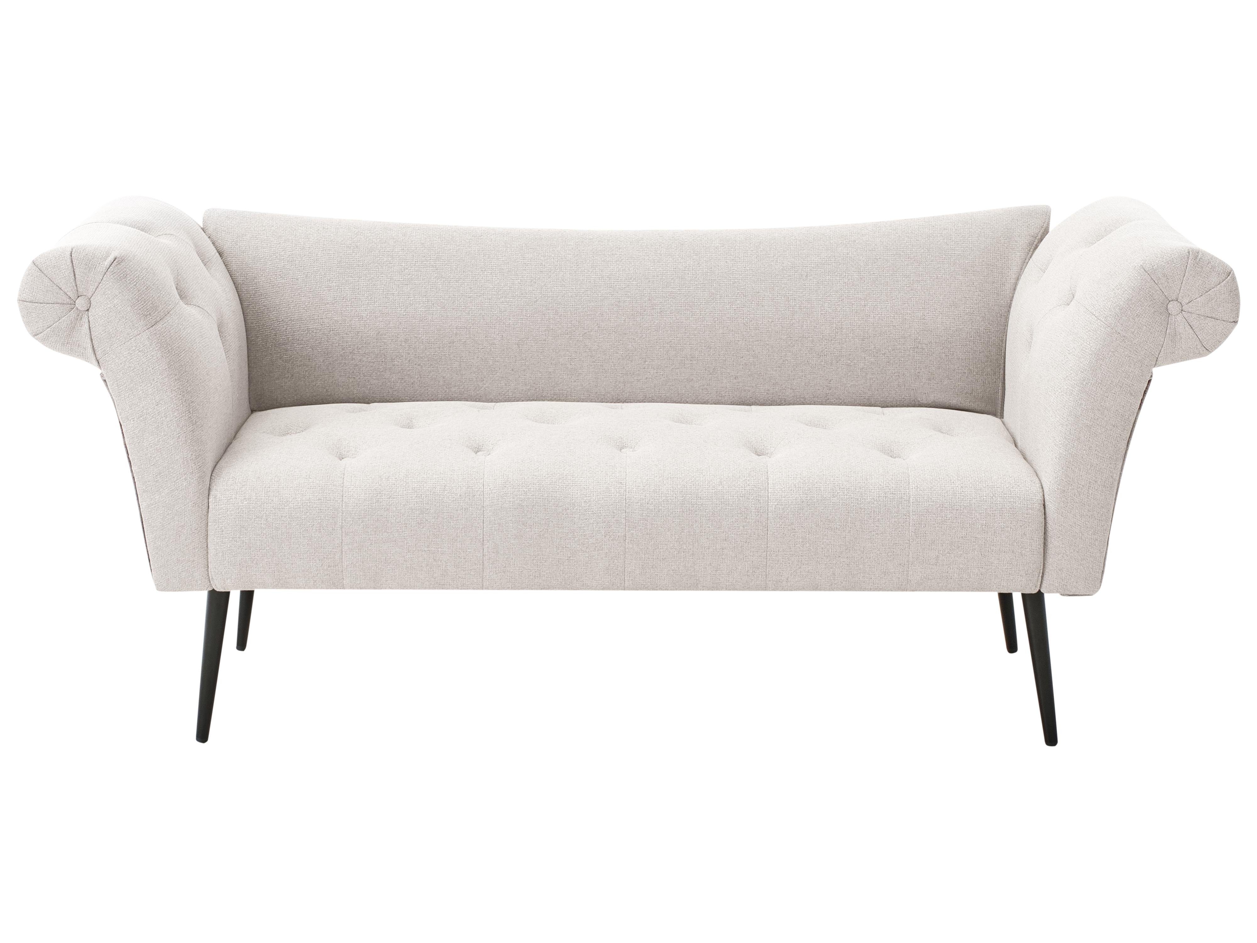 Chaise longue NANTILLY Stof Lichtbeige